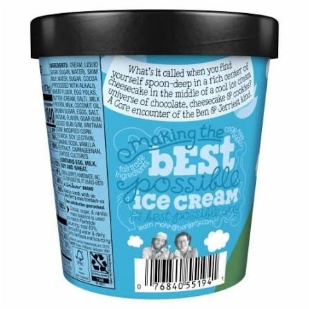 Ben & Jerry's Cookie & Cream Cheesecake